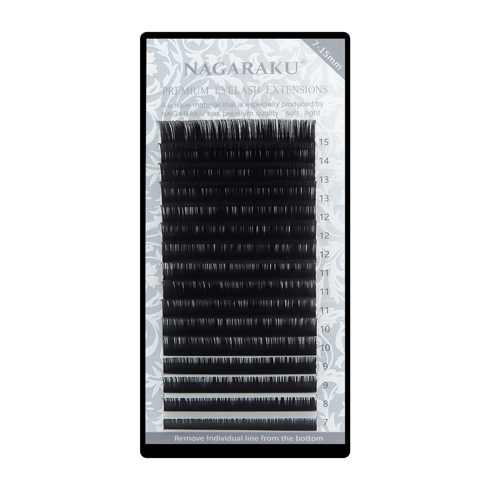 Нова колекция -  Нагараку мигли -  Смесете 16 линии, D, 0,07 мм